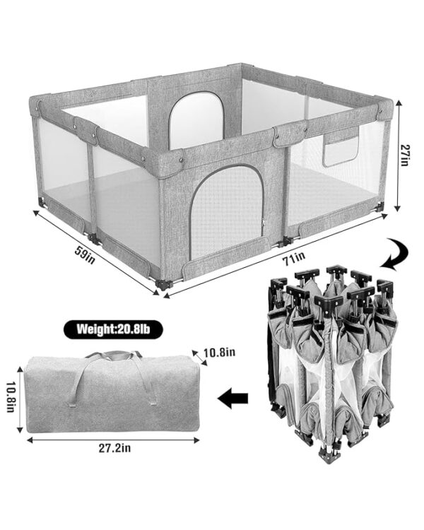 Foldable Baby Playpen with Gate